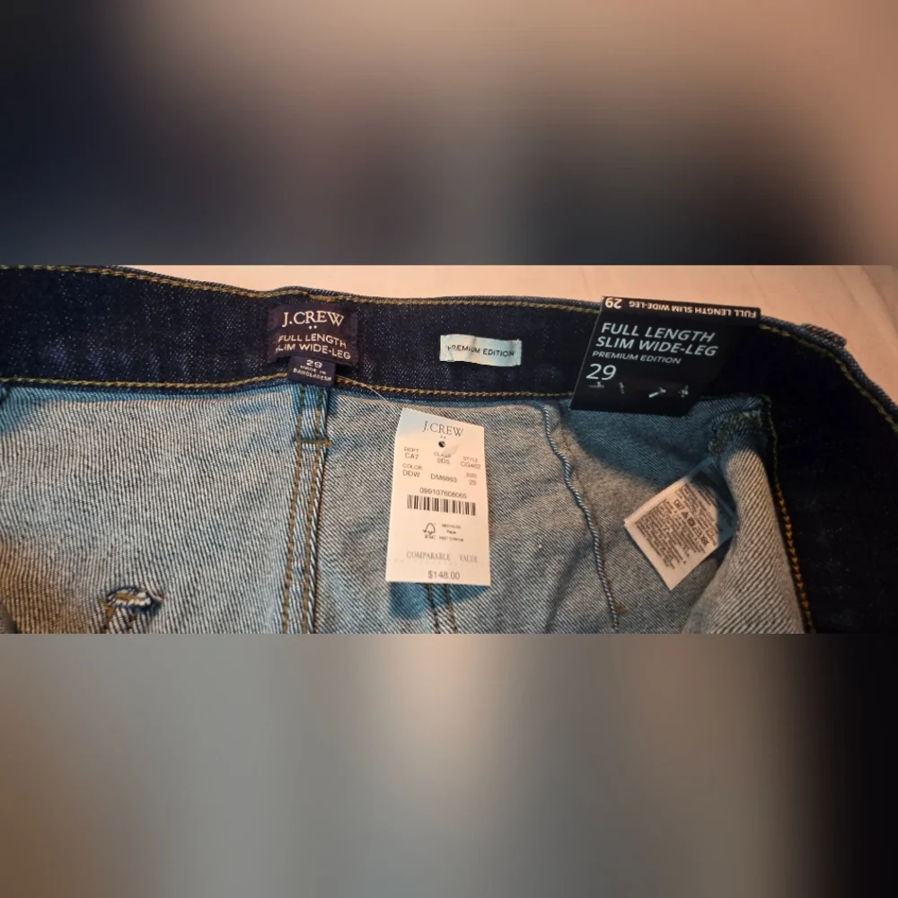 J-crew Women full Length Slim Wide-leg PREMIUM EDITION‎ NEW WITH TAGS